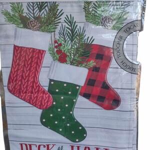 Garden Flag Deck the Halls 12x18 Inch Double Sided Yard Flag